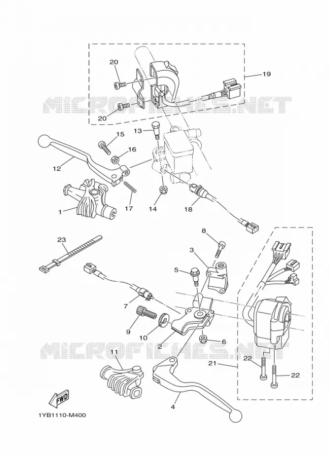 SWITCH / LEVER Yamaha MOTO 250 2016 XT  XT250