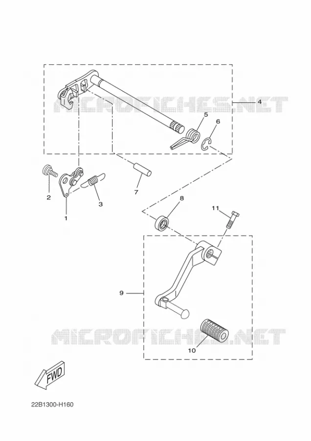 GEAR SHIFT SHAFT / LEVER Yamaha MOTO 125 2009 WR-R  WR125R