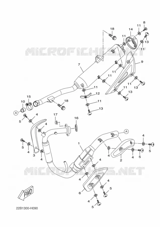 EXHAUST Yamaha MOTO 125 2009 WR-R  WR125R
