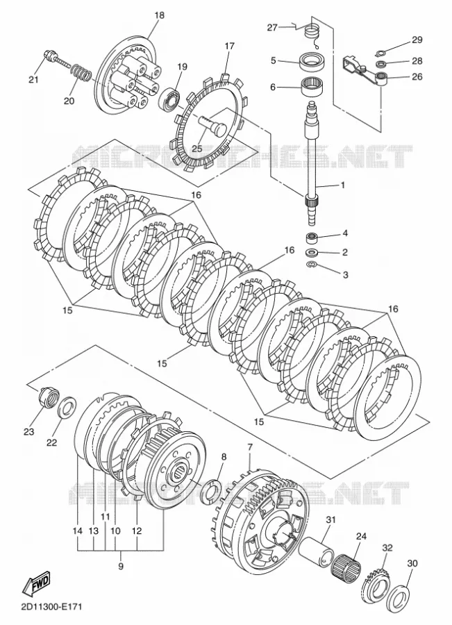 STARTER CLUTCH Yamaha MOTO 1000 2012 FZ1 ABS  FZ1-NA