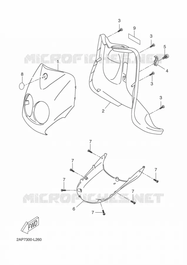 LEG SHIELD Yamaha SCOOTER 50 2012 NEOS  YN50