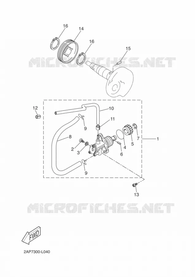 OIL PUMP Yamaha SCOOTER 50 2012 NEOS  YN50