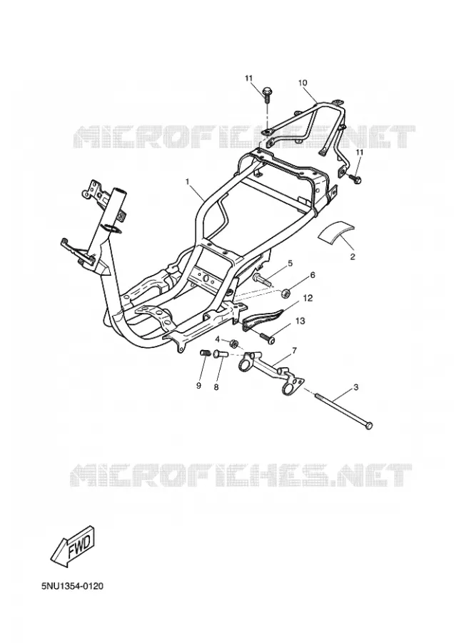 FRAME Yamaha SCOOTER 50 2005 ROCKET  CW50RSP