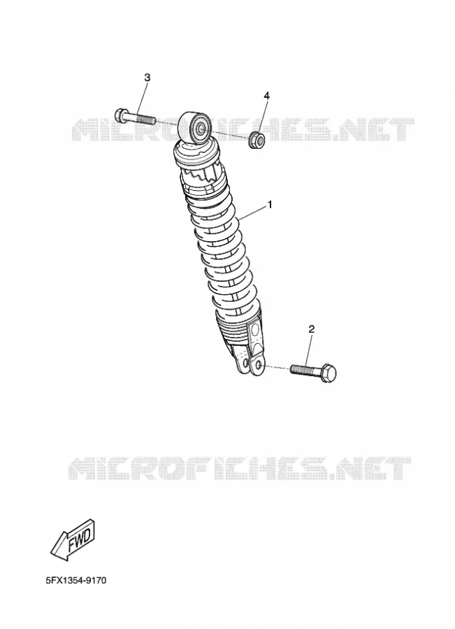 REAR SHOCK ABSORBER Yamaha SCOOTER 50 2005 ROCKET  CW50RSP