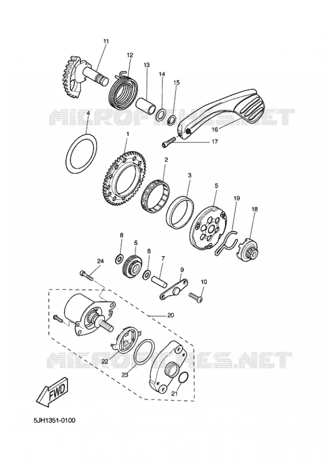 STARTER MOTOR Yamaha SCOOTER 50 2005 ROCKET  CW50RSP