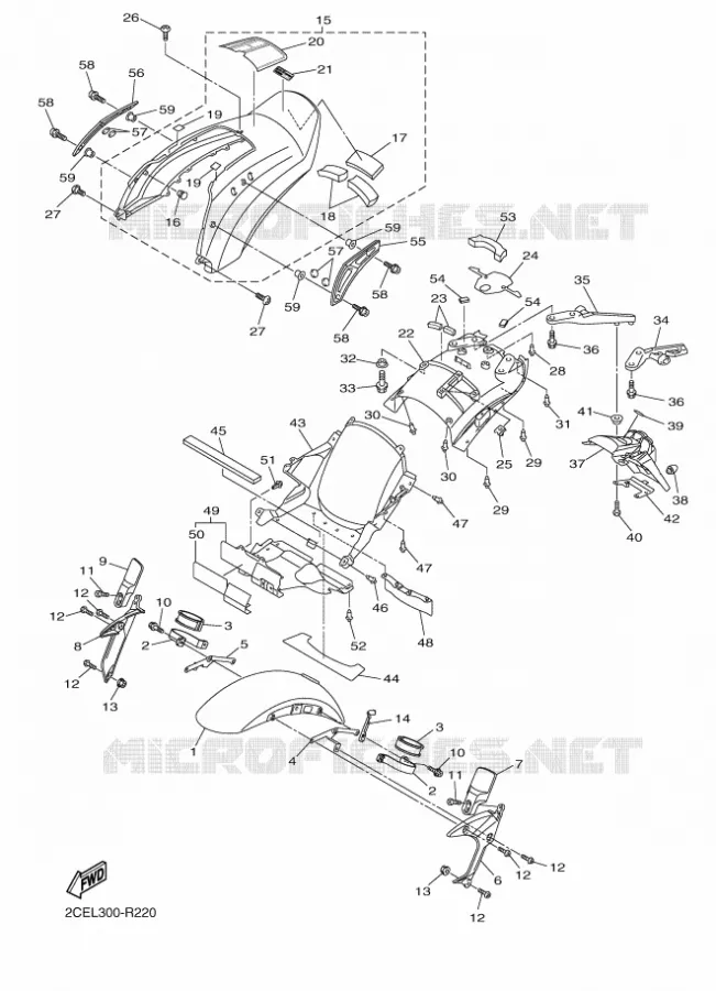 FENDER Yamaha MOTO 1700 2016 VMAX  VMX17