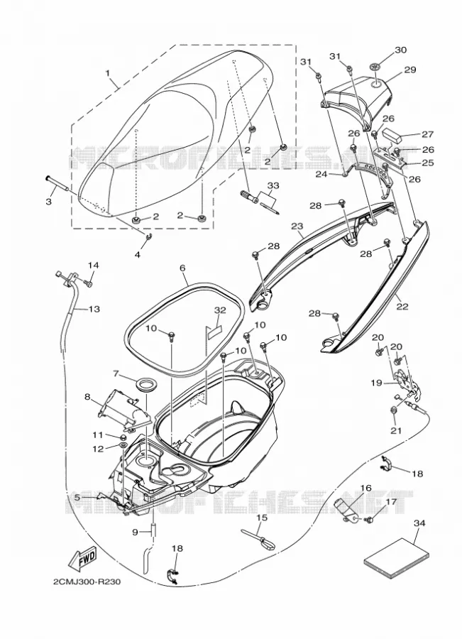 SEAT Yamaha SCOOTER 125 2016 TRICITY  MW125