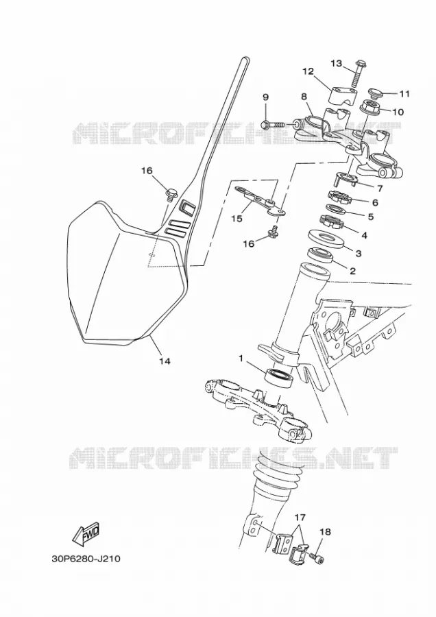STEERING Yamaha MOTO 125 2016 TTR  TT-R125LW