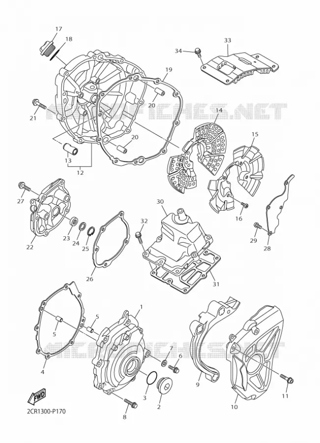 COVER - ENGINE 1 Yamaha MOTO 1000 2015 YZF-R1  YZF-R1R1