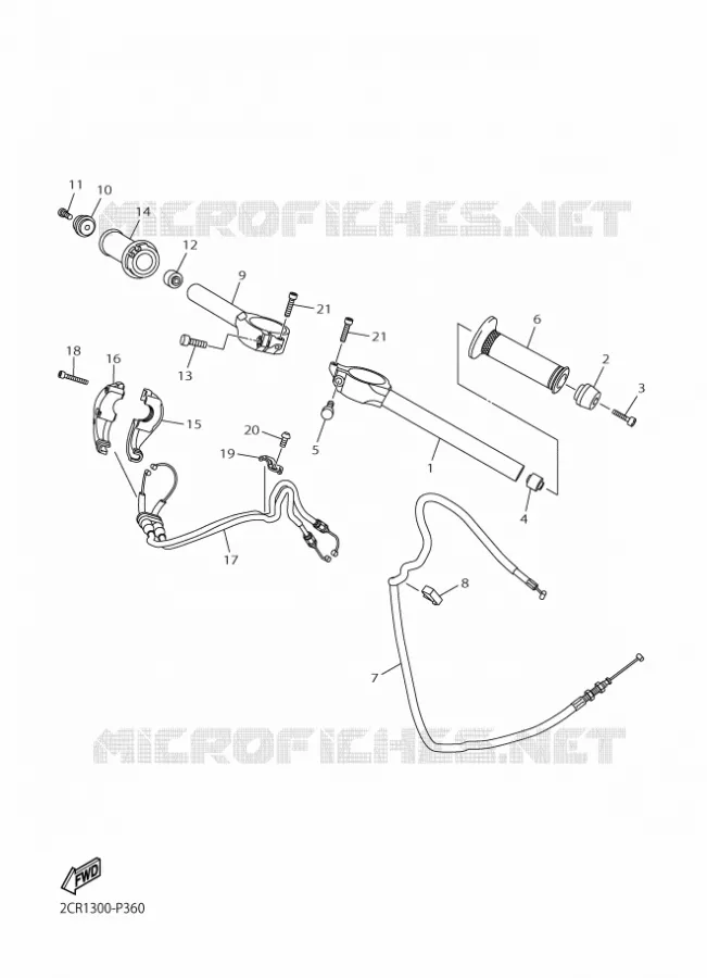 HANDLEBAR & CABLES Yamaha MOTO 1000 2016 R1  YZF-R1