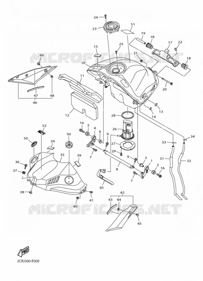 FUEL TANK Yamaha MOTO 1000 2016 R1  YZF-R1