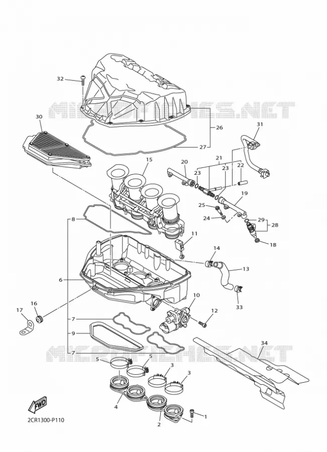 INTAKE Yamaha MOTO 1000 2016 R1  YZF-R1