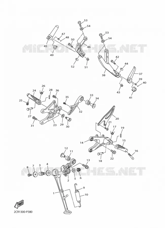 STAND / FOOTREST Yamaha MOTO 1000 2016 R1  YZF-R1