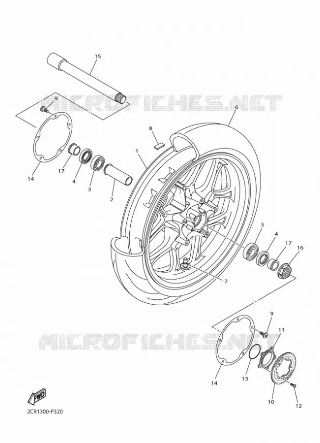 FRONT WHEEL Yamaha MOTO 1000 2016 R1  YZF-R1