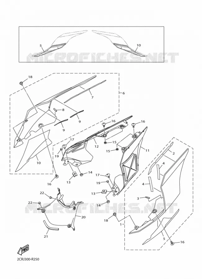 SIDE COVER Yamaha MOTO 1000 2016 R1  YZF-R1