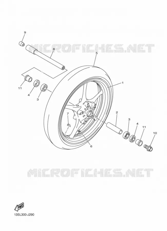 FRONT WHEEL Yamaha MOTO 600 2016 R6  YZF-R6