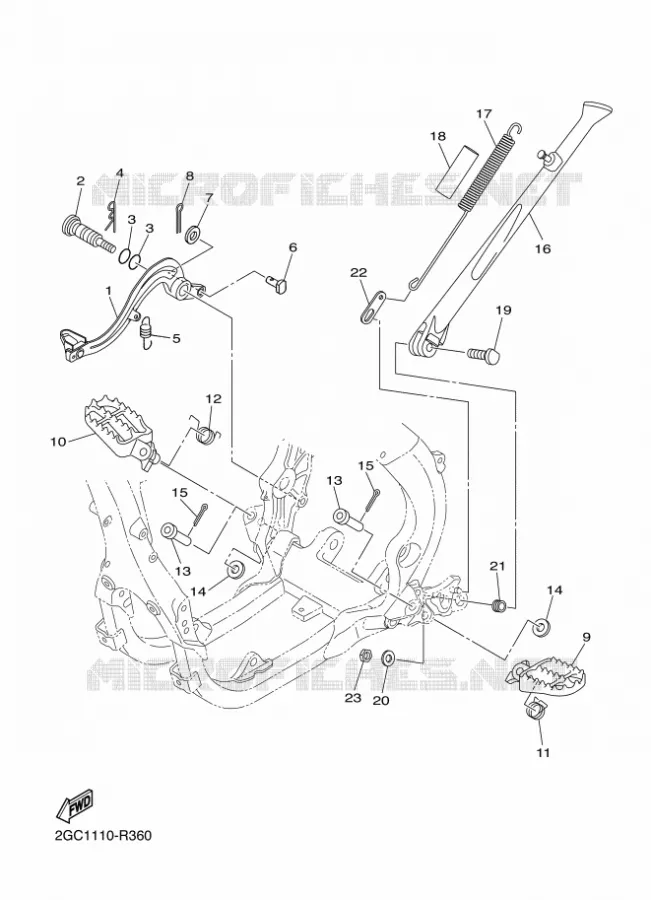STAND / FOOTREST Yamaha MOTO 450 2016 WRF  WR450F
