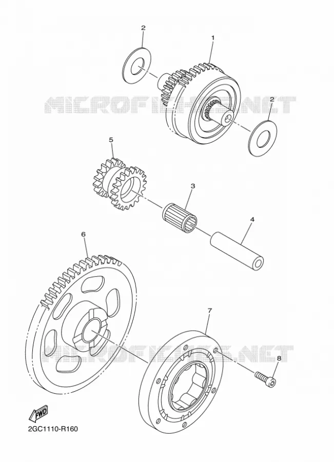 STARTER CLUTCH Yamaha MOTO 450 2016 WRF  WR450F