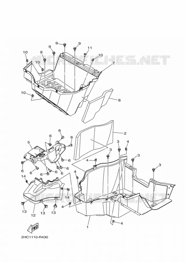 STAND / FOOTREST Yamaha SIDE BY SIDE 1000 2016 YXZ  YXZ1000RSE