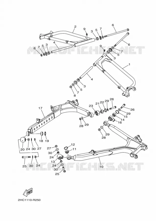 SWINGARM Yamaha SIDE BY SIDE 1000 2016 YXZ  YXZ1000RSE