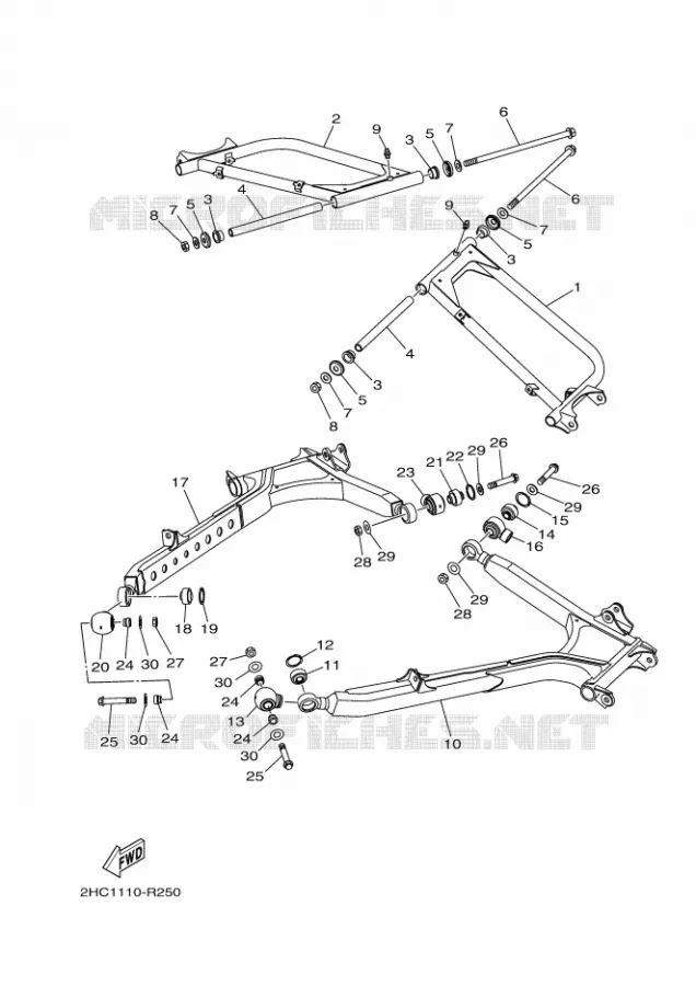 SWINGARM Yamaha SIDE BY SIDE 1000 2016 YXZ  YXZ1000R