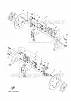 REAR BRAKE CALIPER for Yamaha YXZ 2016