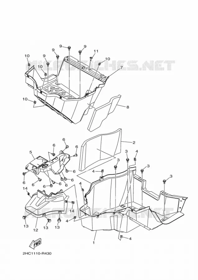 STAND / FOOTREST Yamaha SIDE BY SIDE 1000 2016 YXZ  YXZ1000RSE