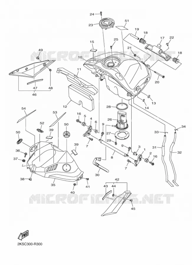 FUEL TANK Yamaha MOTO 1000 2016 R1M  YZF-R1M