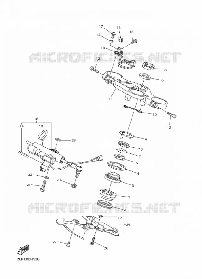 STEERING Yamaha MOTO 1000 2016 R1M  YZF-R1M