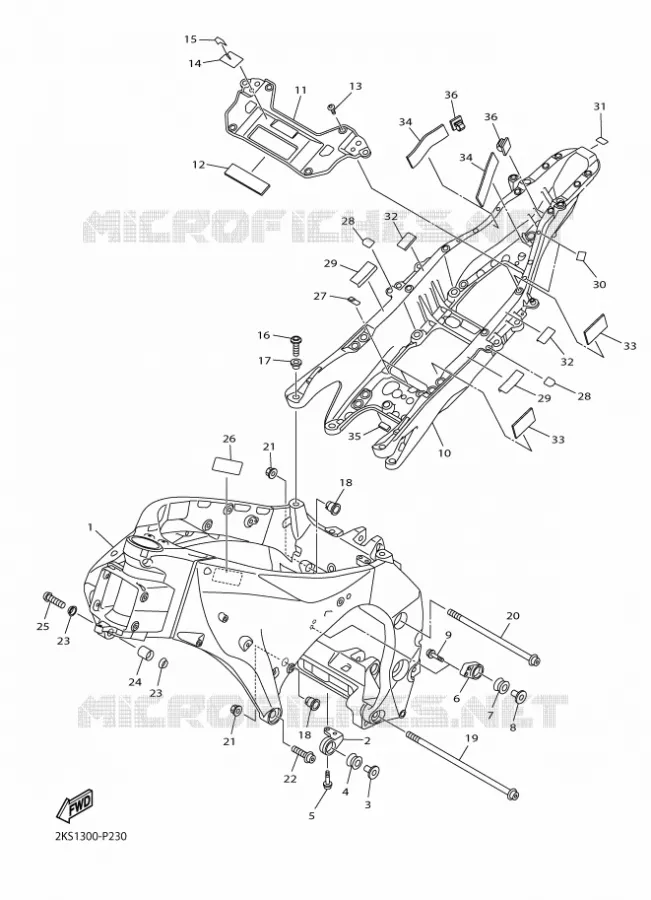 FRAME Yamaha MOTO 1000 2016 R1M  YZF-R1M