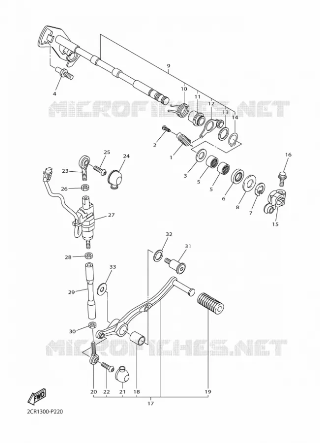GEAR SHIFT SHAFT / LEVER Yamaha MOTO 1000 2016 R1M  YZF-R1M