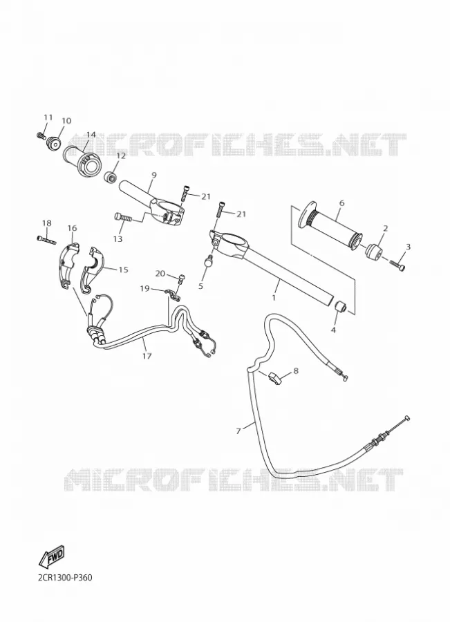 HANDLEBAR & CABLES Yamaha MOTO 1000 2016 R1M  YZF-R1M