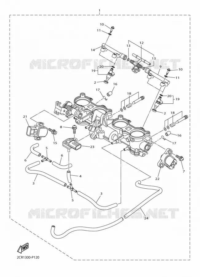 INTAKE 2 Yamaha MOTO 1000 2016 R1M  YZF-R1M