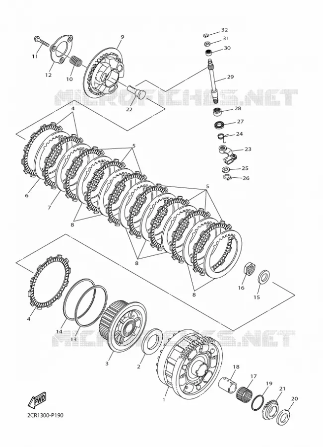STARTER CLUTCH Yamaha MOTO 1000 2016 R1M  YZF-R1M