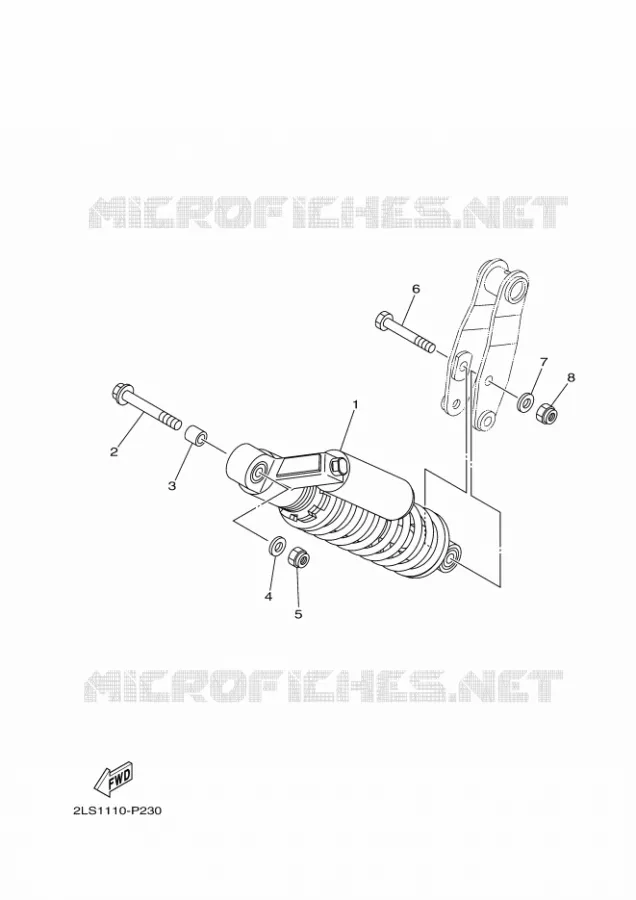 REAR SHOCK ABSORBER Yamaha QUAD 700 2017 RAPTOR  YFM700R