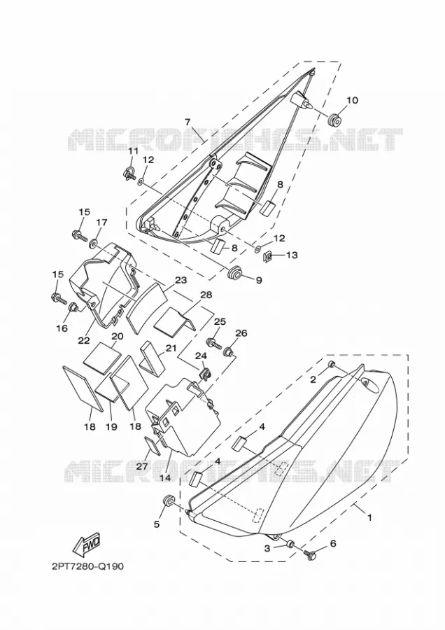 SIDE COVER Yamaha MOTO 125 2016 TTR  TT-R125LWE