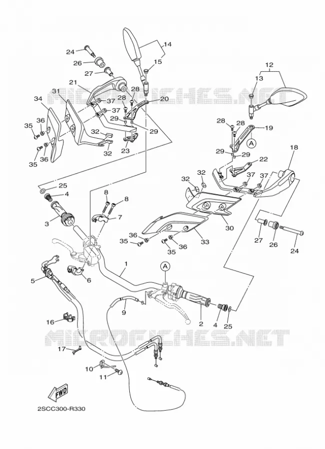HANDLEBAR & CABLES Yamaha MOTO 900 2016 MT  MT09TRA