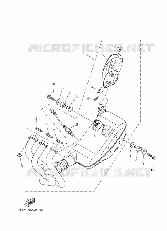 EXHAUST Yamaha MOTO 900 2016 MT  MT09TRA