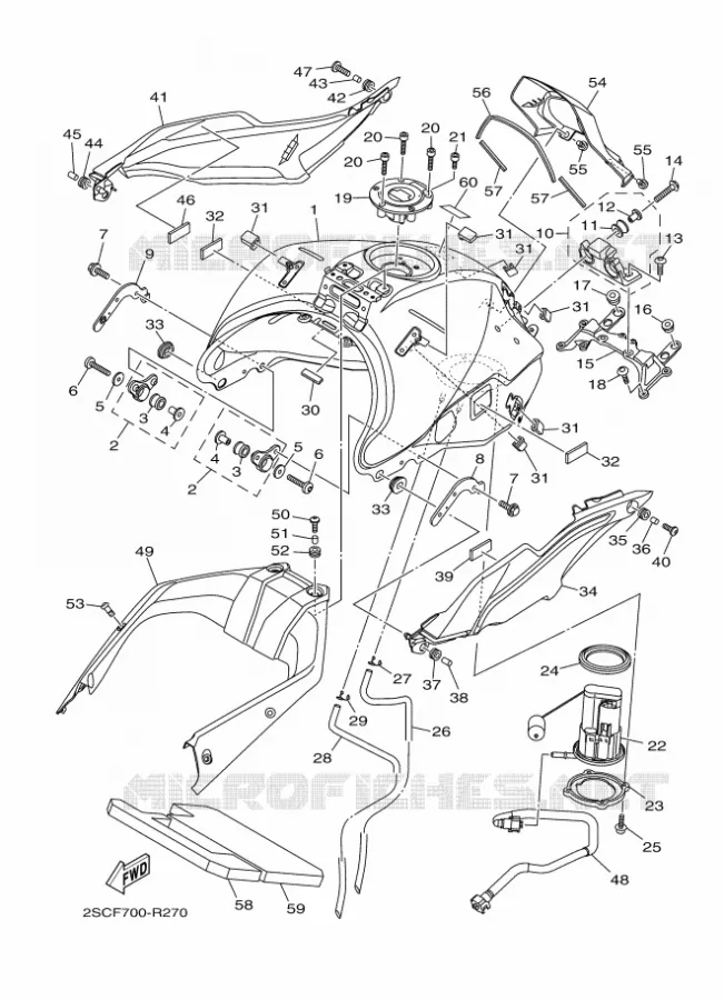 FUEL TANK Yamaha MOTO 900 2016 MT  MT09TRA