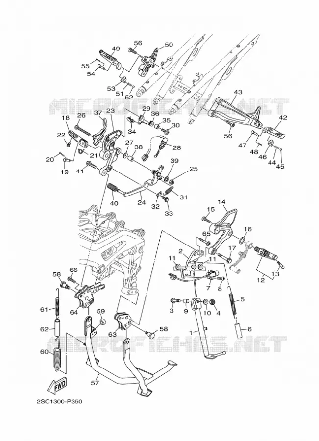 STAND / FOOTREST Yamaha MOTO 900 2016 MT  MT09TRA