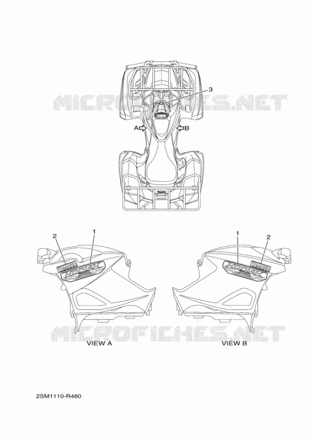STICKER Yamaha QUAD 700 2017 KODIAK  YFM700FWBD
