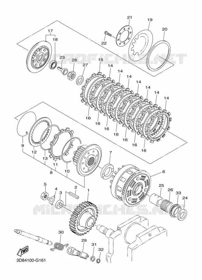 STARTER CLUTCH Yamaha MOTO 1300 2016 XVS  XVS1300CU
