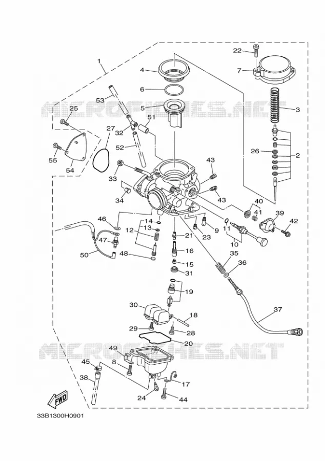 CARBURETOR Yamaha QUAD 250 2009 RAPTOR  YFM250R