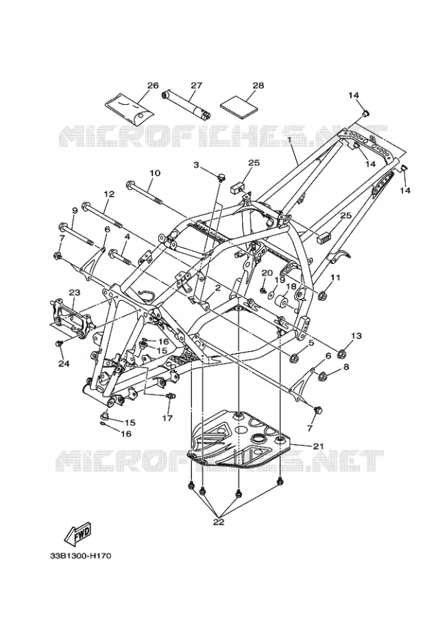 FRAME Yamaha QUAD 250 2009 RAPTOR  YFM250R