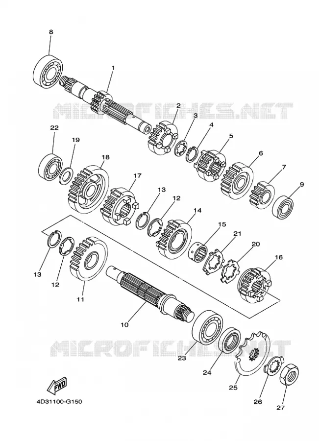 TRANSMISSION Yamaha QUAD 250 2009 RAPTOR  YFM250R