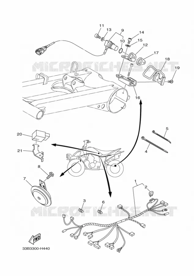 ELECTRICAL 2 Yamaha QUAD 250 2009 RAPTOR  YFM250R