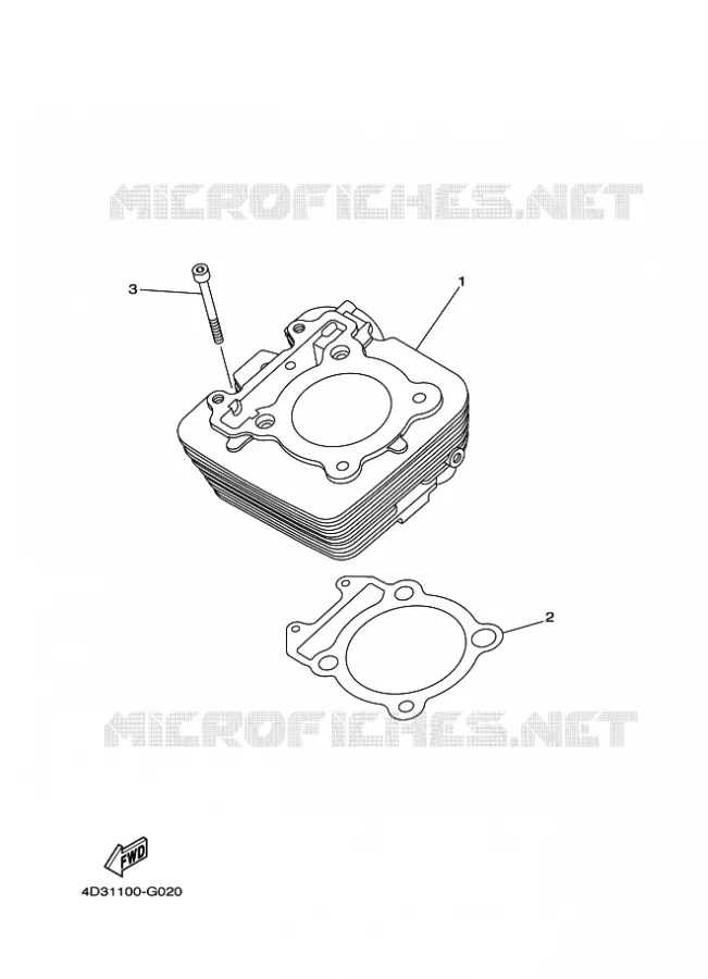 CYLINDER Yamaha QUAD 250 2010 RAPTOR  YFM250R