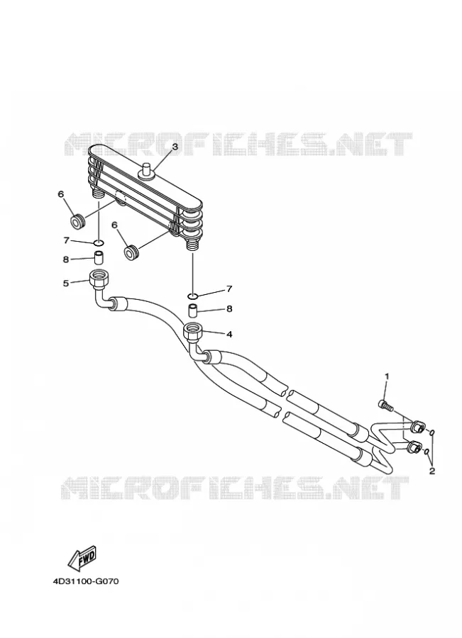 OIL COOLER Yamaha QUAD 250 2010 RAPTOR  YFM250R
