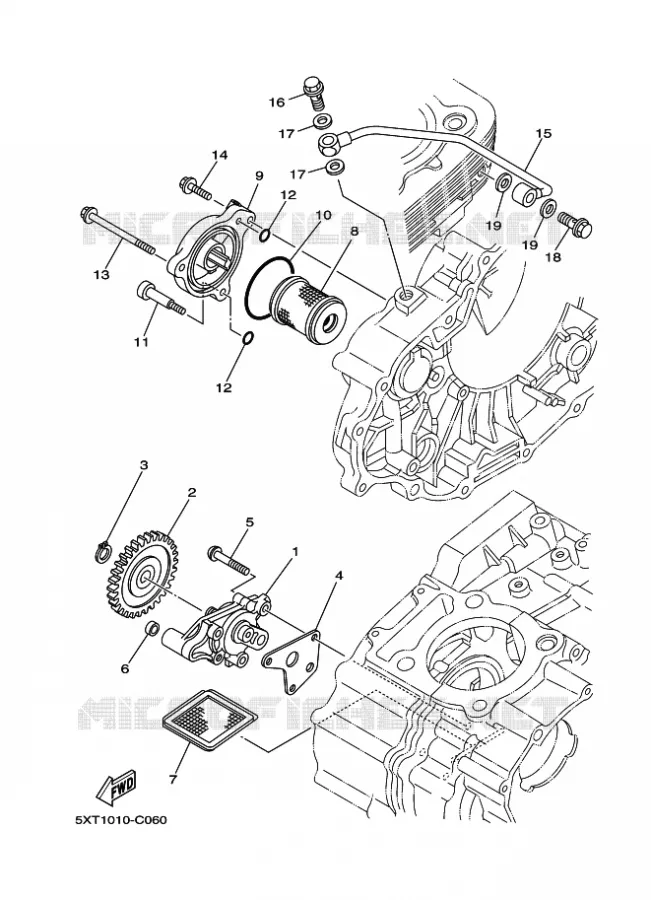 OIL PUMP Yamaha QUAD 250 2010 RAPTOR  YFM250R