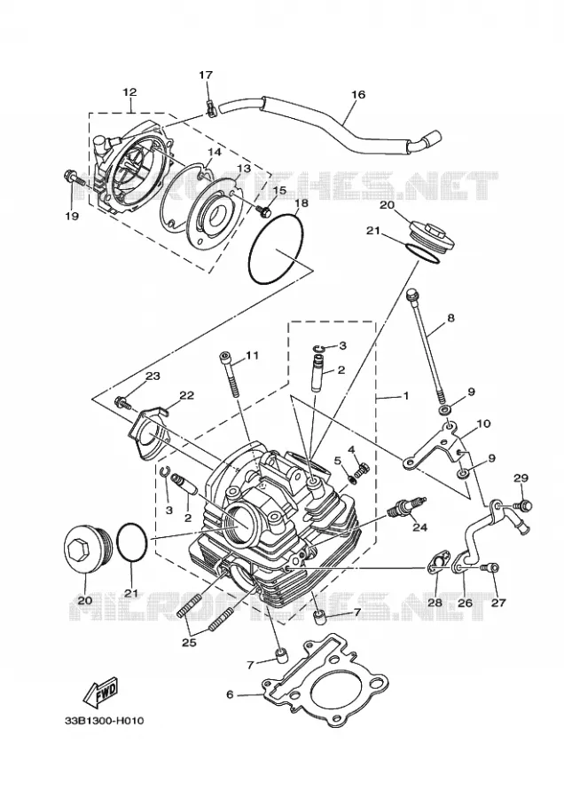 CYLINDER HEAD  Yamaha QUAD 250 2011 RAPTOR  YFM250R
